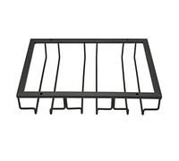 Acouto Arte de Hierro Soporte de Vidrio con Vidrio Colgante Europeo Debajo del Gabinete Oro (Black)