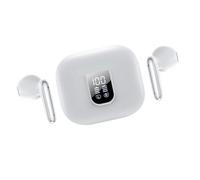 Acouto Auriculares de Cancelación de Ruido con Auriculares de Pantalla Digital para Juegos de Música Deportivos Blancos The Come Aurbuds a un Auricular Digital Auricular con LED con LED