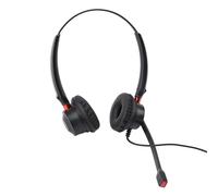 Acouto Auriculares de Teléfono con Micrófono con Cancelación de Ruido Soporte Binaural USB a USB C Conector de 3,5 Mm Teléfono Fijo Auriculares VoIP para PC Computadora Portátil Tableta Micrófono de