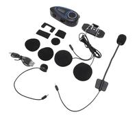 Acouto Auriculares para Motocicleta Pantalla LCD Radio FM EQ Configuración de Sonido Pantalla de Batería Casco Intercomunicador Auriculares Antes con Unidades T para Motocicleta para Casco Bluetooth