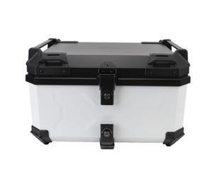 Acouto Baúl para Motocicleta de 58 L con Cerradura Ajuste de Liberación Rápida ABS Baúl para Equipaje de Motocicleta para Casco Blanco Excelente AMORTIGUACIÓN Resistente Al Desgaste ABS Elaborado