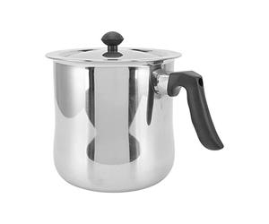 Acouto Bee WaxBee Wax MelterBeeswax Olla para Derretir Cera de Abejas de Acero Inoxidable con Tapa y Derretidor de Cera de Apicultura Resistente Al Calor para Velas de Bricolaje y Más (2.5L)