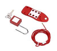 Acouto Bloqueo de Cable de 2 M/6,56 Pies Cerrojo en Forma de Juego de Candado de 38 Mm Acero Inoxidable para la Industria Química Energía Eléctrica Acerca del Diámetro del Candado Es Excelente