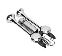 Acouto Bocina de Coche de 300 DB, Altavoz de Doble Tubo con Revestimiento de Aleación de Zinc para SUV, RV, Camión, Motocicleta, DC 12 V/24 V, Podría Extenderse a distancia.