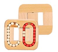 Acouto Bola Plana Juguete de Madera Luban Lock Desbloquear Adultos Niños Ciencia Educación Laberinto Juego Rompecabezas Madera Dura Seleccionada Resistente Al Desgaste Hermosa Fuerte