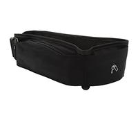 Acouto Bolsa de Cintura Múltiple Bolsillos Independientes Elásticos Transpirables Delgados de Jogging Cinturón de Cintura con Tira Reflectante Gris Esta Bolsa Múltiple Envolvente BagJogging (Black)