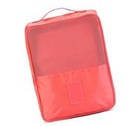 Acouto Bolsas de Zapatos de Viaje Que Sostienen 3 par Zapatos Organizadores Empaquetador Doble Capa Bolsas Impermeables Almacenamiento Gran Capacidad Gris Son D para Viajartravel (Rojo)