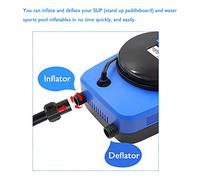 Acouto Bomba de Aire Eléctrica de Doble Etapa de 20 PSI para Bote Inflable Nueva Versión Firmware Inteligente con Sensor de Temperatura Incorporado y Protección de Voltaje Pantalla Retroiluminada