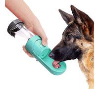 Acouto Botella de Agua Portátil para Perros, Dispensador de Agua para Mascotas de 300 Ml con Diseño a Prueba y Taza para Beber Estilo Cajón, Operación con un para Caminar, Viajar, Caminar con Perros,