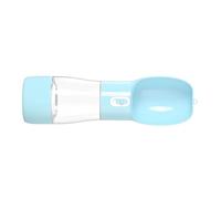 Acouto Botella de Comida para Mascotas Botella Portátil Multifuncional para Mascotas con Contenedor de Comida para Caminar Senderismo Viajes 258 Ml 200 Ml Capacidad de Alimentos Gris Cup and Cup It