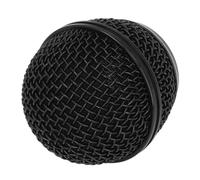 Acouto Cabeza de Bolas de Reemplazo de la Rejilla de Acero Inoxidable con un Parabrisas de Espuma para Micrófonos SM58S, Protector de Bachín para la Cabeza del Micrófono (BLACK)