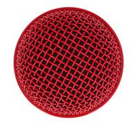 Acouto Cabeza de Bolas de Reemplazo de la Rejilla de Acero Inoxidable con un Parabrisas de Espuma para Micrófonos SM58S, Protector de Bachín para la Cabeza del Micrófono (rojo)