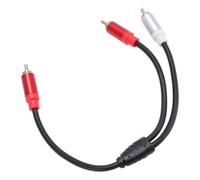 Acouto Cable de Sonido Masculino a Masculino 11.8in Male a 2 Subwoofer Subwoofer Cable Estereo y para DVD TV HDTV VCR CD Player Este Suena Desi Desi a CableSubwoofer