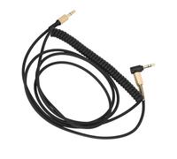Acouto Cable Enrollado de Casco de 3.5 Mm a 3.5 Mm para Monitor 2 II Mid A.N.C Mayor IV, Dorado, Conector Chapado Negro, 1.4-2.1 Metros, Tapa y Juego