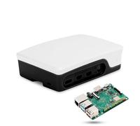 Acouto Caja de ABS Caja Blanca Se Adapta a la de Carcasa Protectora 4B de Carcasa de Densidad Fuerte y Negra para 4B Protectora para 4BE de para Raspberry para (Blanco Negro)