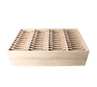 Acouto Caja de Almacenamiento para Teléfono Celular, 48 Compartimentos, Soporte de Madera para Mesa, para el Hogar, Aula, Ordenado, qué Compartimentos Simplifican la Organización Celular, Grande