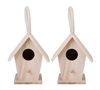 Acouto Caja de Anidación de la Casa de Madera para Pájaros, para Loros, Guacamayo, Africano, Perakete, Conure, Pinzones, Canarios, Perturbaciones, Cacatúas y Otras Aves, con Bucle para