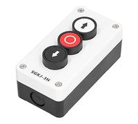 Acouto Caja de Estación de Conmutación Momentánea, Botón Pulsador de Control para Puerta Enrollable de Cabrestante, Elevador Trasero de Camión, Campo de Control Industrial, Carcasa de (SGKJ-3N)