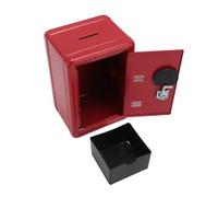 Acouto Caja de Seguridad con Forma de Diccionario Rojo, Banco de Metal con Llave de Bloqueo, Contraseña para Joyas, Objetos de Valor, Caja Fuerte, Hucha, Hucha, Banco de Monedas, de Ahorro de