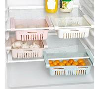 Acouto Cajón para Frigorífico Caja de Almacenamiento para Refrigerador Multifunción Retráctil que Ahorra Espacio 20,5x16,4x7,6 Cm Caja para Estante IgeratorCajón para RefrigeradorOrganizador para