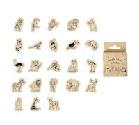 Acouto Calcomanías, 46 Pegatinas de Animales de la Selva, Pegatinas Vintage para álbumes de Recortes, Precortadas para Cuadernos, Decoración Personalizada, Regalos únicos (Serie de la selva)