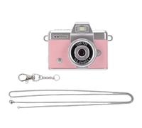 Acouto Cámara del Tamaño de la Palma de la Mano, Vídeo 1080P Imagen de 48MP Lente Gran Angular con Pantalla Abatible de 180° de 1,47 Pulgadas y Luz de Relleno, para Selfies de Mascotas (Pink)