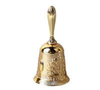 Acouto Campana de Llamada Manual de Latón Súper Macizo, Campana de Cena de Aleación Duradera, Perfecta para Uso Junto a la Cama de Profesores y Personas Mayores (GOLD)