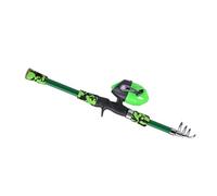 Acouto Caña de Pescar para Niños de 5 a 12 Años, Caña de Pescar Telescópica y Carrete, de Giratoria para Niños para Agua Salada, Guía de Fibra de Vidrio de 165 Cm Que Garantiza una Suavidad