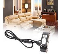 Acouto Cargador de Enchufe con Botón Galvanizado Cargador de sofá USB de Carga USB con 5 Botones Que, como Galvanoplastia Fabricada en ABS, Es un sofá Duradero de Calidad Resistente Al Agua