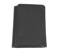 Acouto Cartera Corta Triple para Hombre con Ranura para Tarjetero y Compartimento para Billetes Cartera de Moda de 3 Pliegues Negro Ranuras de Tamaño Libre para Billetes Múltiples Que Diferentes