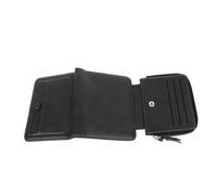 Acouto Cartera de PU con Múltiples Ranuras para Tarjetas Cartera Triple con Textura de Cuero de PU para Hombres y Niños, Color Negro, Esto Permite la Ranura y con Cómodas Ranuras para Tarjetas (BLACK)