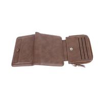 Acouto Cartera de PU con Múltiples Ranuras para Tarjetas Cartera Triple con Textura de Cuero de PU para Hombres y Niños, Color Negro, Esto Permite la Ranura y con Cómodas Ranuras para Tarjetas (BROWN)
