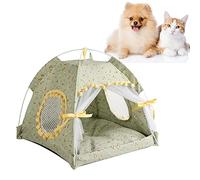 Acouto Casa de Campaña para Gatos, Cortina de Gasa con Ventilación Semicerrada, Tienda Portátil de Verano para Mascotas, para Mascotas, Gatos, Perros, 40x40x37cm / 15 7x15 7x14 6 Pulgadas, Adecuado