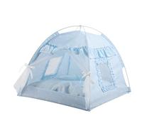 Acouto Casa de Campaña para Gatos, Cortina de Gasa con Ventilación Semicerrada, Tienda Portátil de Verano para Mascotas, para Mascotas, Gatos, Perros, 40x40x37cm / 15 7x15 7x14 6 Pulgadas, Adecuado