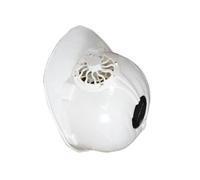 Acouto Casco de Seguridad con Ventilador Solar, Forro Ajustable con Perilla y Diseño Transpirable para Trabajo Al Aire Libre en Construcción (White)