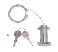 Acouto Cerradura de Emergencia para Puerta de Garaje Cerradura Manual para Puerta de Garaje para Persiana Enrollable Marcador de Posición 1 Cable de Acero de 8 M 2 Llaves