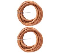 Acouto Cinturones para Máquinas de Coser Piezas de Pedal de Transmisión de Cuero Paquete de 2 Cinturones de Repuesto de 180 Cm con Ganchillo para Máquinas de Coser Domésticas Reparación y