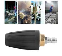 Acouto Conector del Pulgar en Redondeador 1/4 con Boquilla Rotativa de Alta Presión 3600 PSI para el Patio de la Acera del Pasillo (040 Agujero)