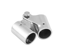 Acouto Conexión de Tubo de Bote Característica de Acero Inoxidable de Las Características de Vibración para el Yate Naval, Clase de 316 Pesado, 22/25 Mm, 180 Grados, Resistencia a la Corrosión