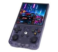 Acouto Consola de Juegos Portátil para Gris Translúcido Pantalla de 4 Pulgadas 720x720 4000mAh Joysticks Dobles Consola de Videojuegos Retro Portátil para Viajes 128G de Alta Velocidad The Gamin