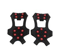 Acouto Cubiertas Antideslizantes para Zapatos para Nieve, Tacos de Tracción, 10 Tacos, Agarres para Hielo para Zapatos, Botas, Picos Resistentes, Tracción de Goma para Caminar, para