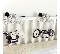 Acouto Cuna Cochecito De Bebé Juguetes Colgantes Cochecito De Animales En Blanco Y Negro Asiento De Coche Juguete Sonajeros Colgantes para Niños Recién Nacidos Atención Al bebé De Colores 1 Visual