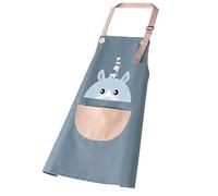 Acouto Delantal de Cocina con Bolsillos Delantal de Cocina de Dibujos Animados Lindo para Mujer, Diseño sin Mangas a Prueba de Aceite de PVC, Perfecto para Hornear y Cocinar (Limpiador de manos
