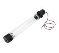 Acouto Depósito de Cilindro de Enfriamiento de Bricolaje para Computadora de Acrílico Bomba de 19 W Bomba G1 / 4 de 300 Mm para Depósito de Cilindro y Apariencia Tanque de Enfriamiento de Agua de de