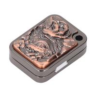 Acouto Deslizador de Tarjeta de Empuje Descompresión Alivio del Estrés Juguete Sensorial Imán de Aleación Deslizador de Mano Dragón de Juguete a Través de un Hermoso Empujón Frontal de Roca