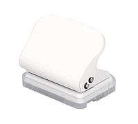 Acouto Diseño de Regla Perforadora Perforadora de Hojas Sueltas con Cuerpo de Pintura Metálica de 3 Orificios Rápidos para Documentación Posicionamiento Gris Conveniente PerforadoraPerforadora de