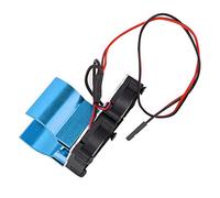 Acouto Disipador de Calor de Aleación de Aluminio para Motor 540/545/550 con Doble Ventilador y Sensor de Temperatura Automático, para RC Car 1/10 HPI HSP Axial (BLUE)