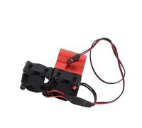 Acouto Disipador de Calor de Aleación de Aluminio para Motor 540/545/550 con Doble Ventilador y Sensor de Temperatura Automático, para RC Car 1/10 HPI HSP Axial (rojo)