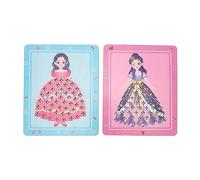 Acouto DIY Poking Princess Dress Craft Kit Habilidad Motora Fina Pintura 3D Habilidad Motora Fina Princesa Vestir Juguetes Púrpura Creatividad Observación de Habilidades Estética DIY Desarrollo