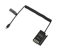 Acouto DMW DCC17 Acoplador de CC Tipo C a DMW BLK22 Adaptador de Corriente de Batería Simulada Compatible con QC PD para S5 DCS5 DCS5K GH5M2 GH6 La Batería de La Cámara Digital Es GH5 DCC17